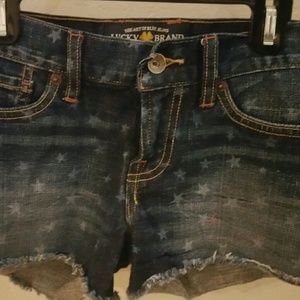 Lucky brand frayed shorts